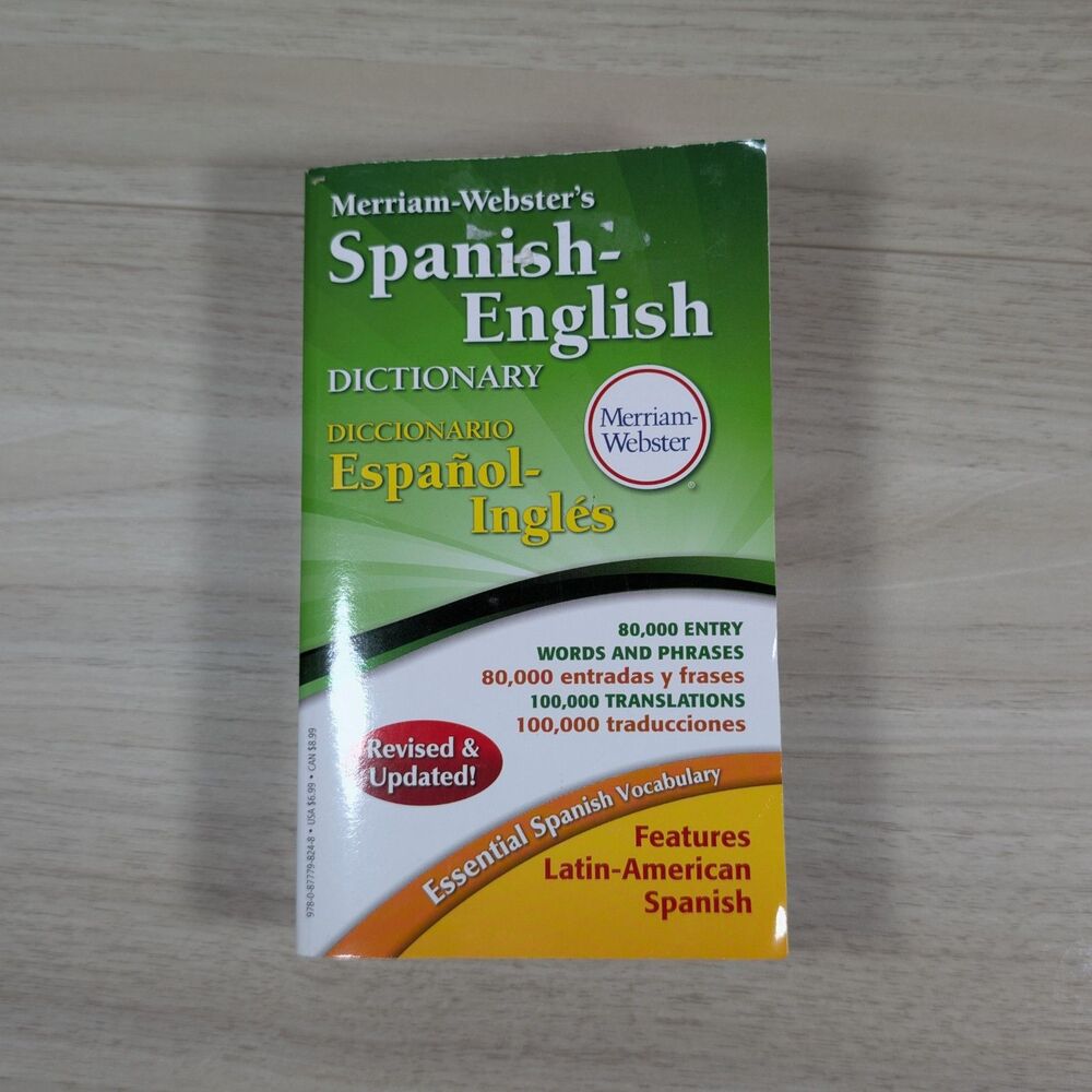 Merriam-Webster Spanish English Dictionary Paperback Latin American